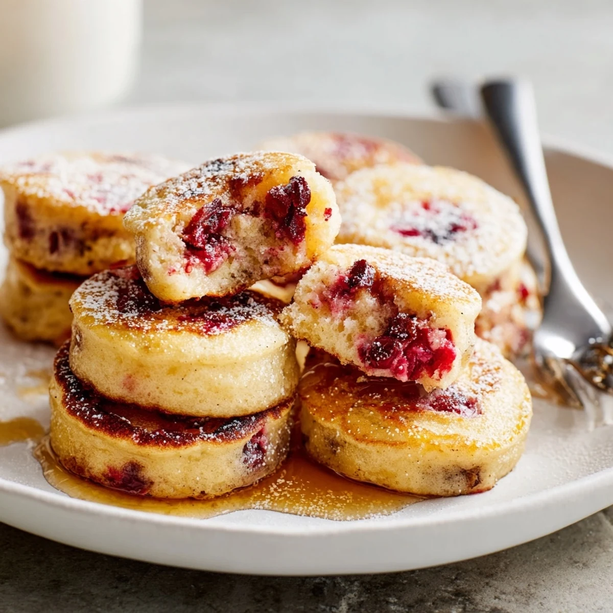Cranberry Mochi Muffin Blinis