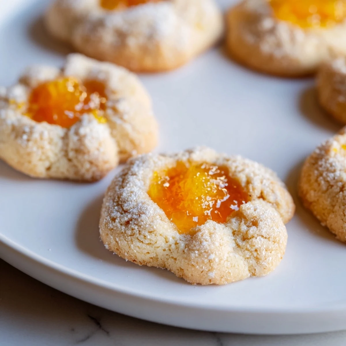 Delicious Heavenly Hanukkah Citrus Thumbprint Christmas Cookies with colorful citrus filling.  