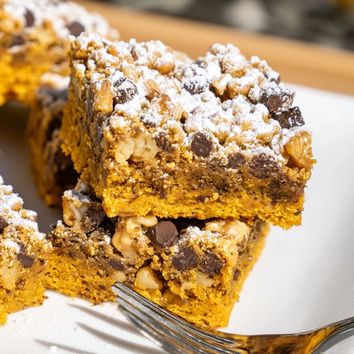 Deliciously spiced Holiday Snack Pumpkin Nut Bars, perfect for cozy gatherings this season.