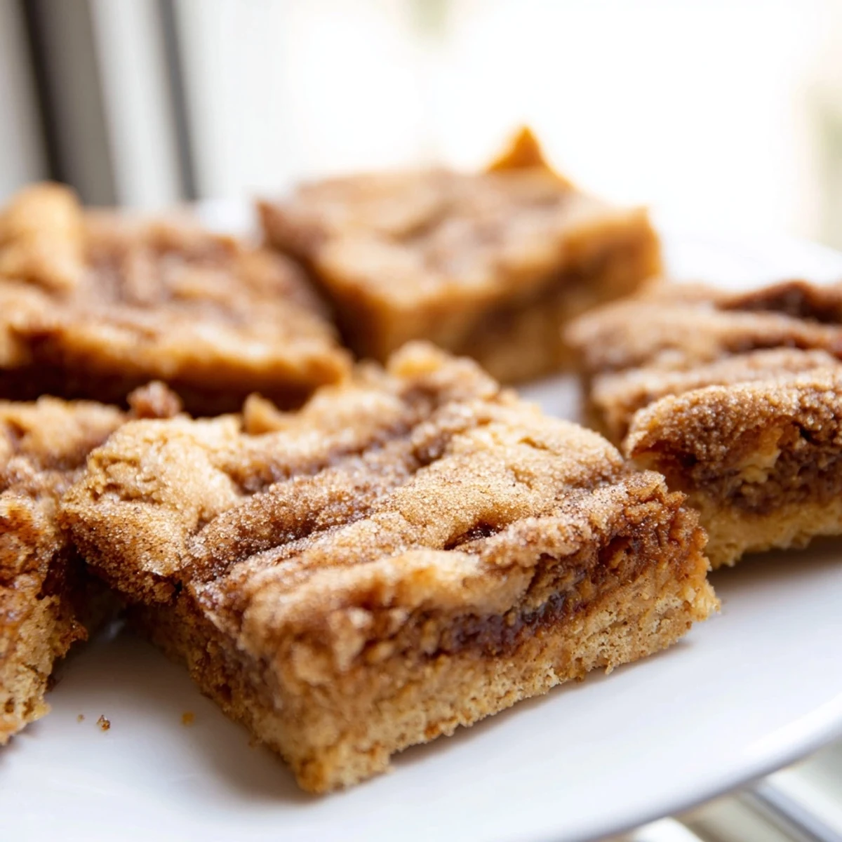Warm Cinnamon Sugar Sweet Tea Blondies served with vanilla ice cream for extra indulgence.