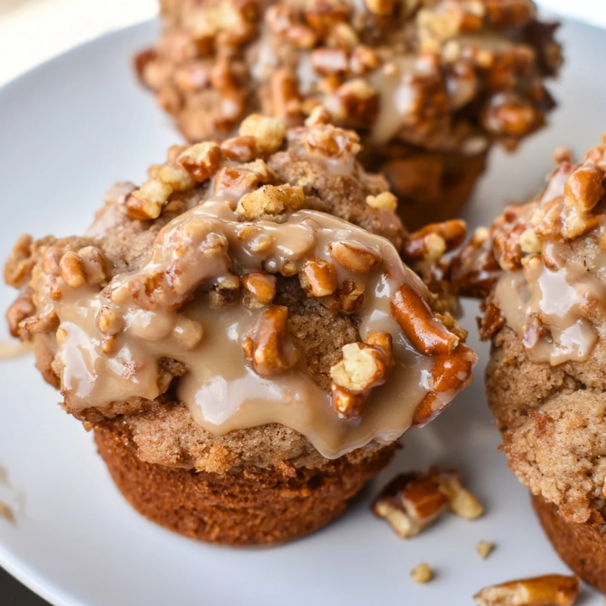 Maple Glazed Pretzel Cake Muffins