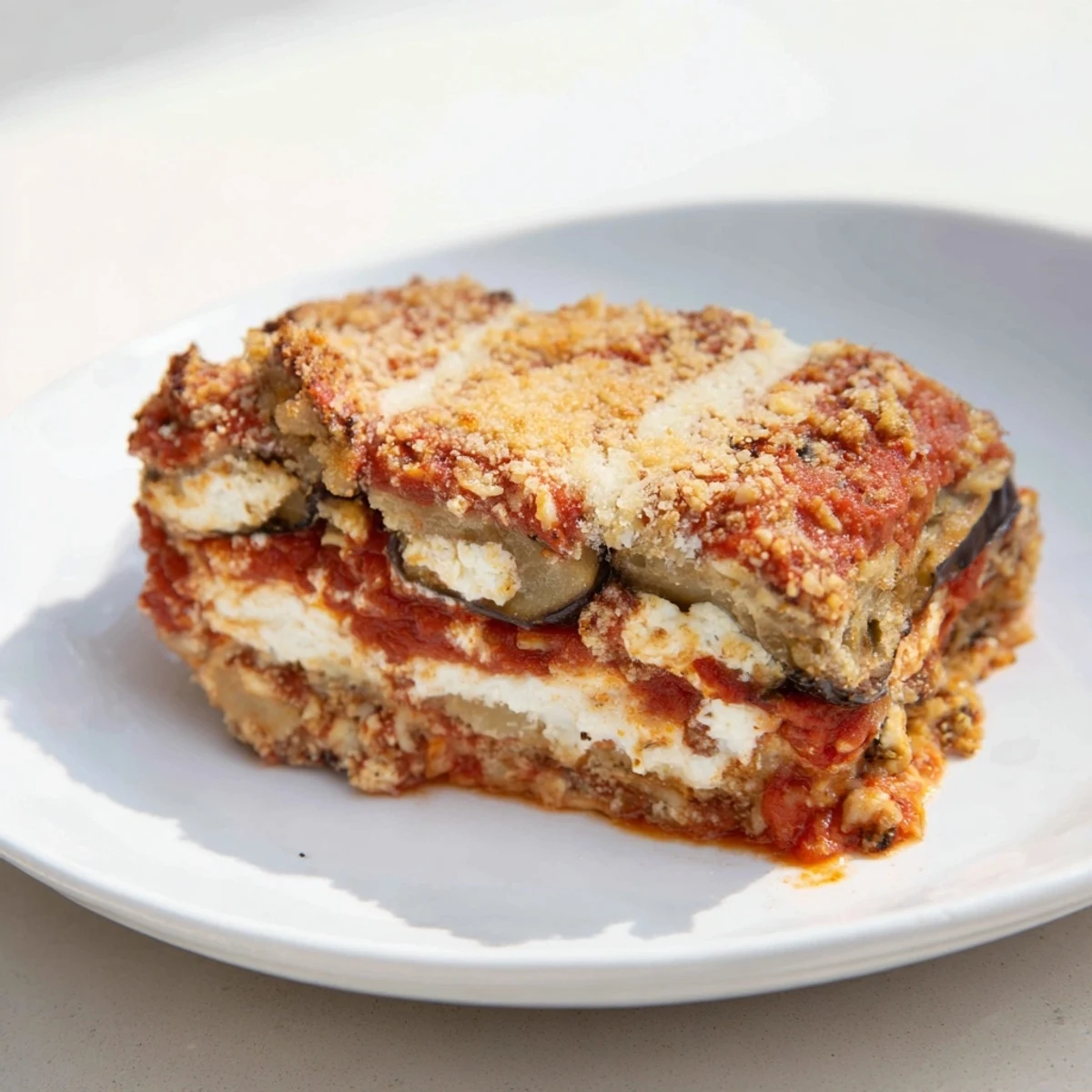 Eggplant Parmesan Lasagna Dish