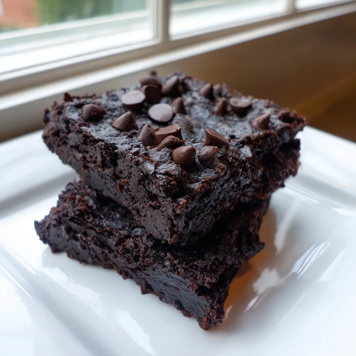 These decadent Black Bean Brownies, still warm, promise a delightful, guilt-free chocolatey treat.