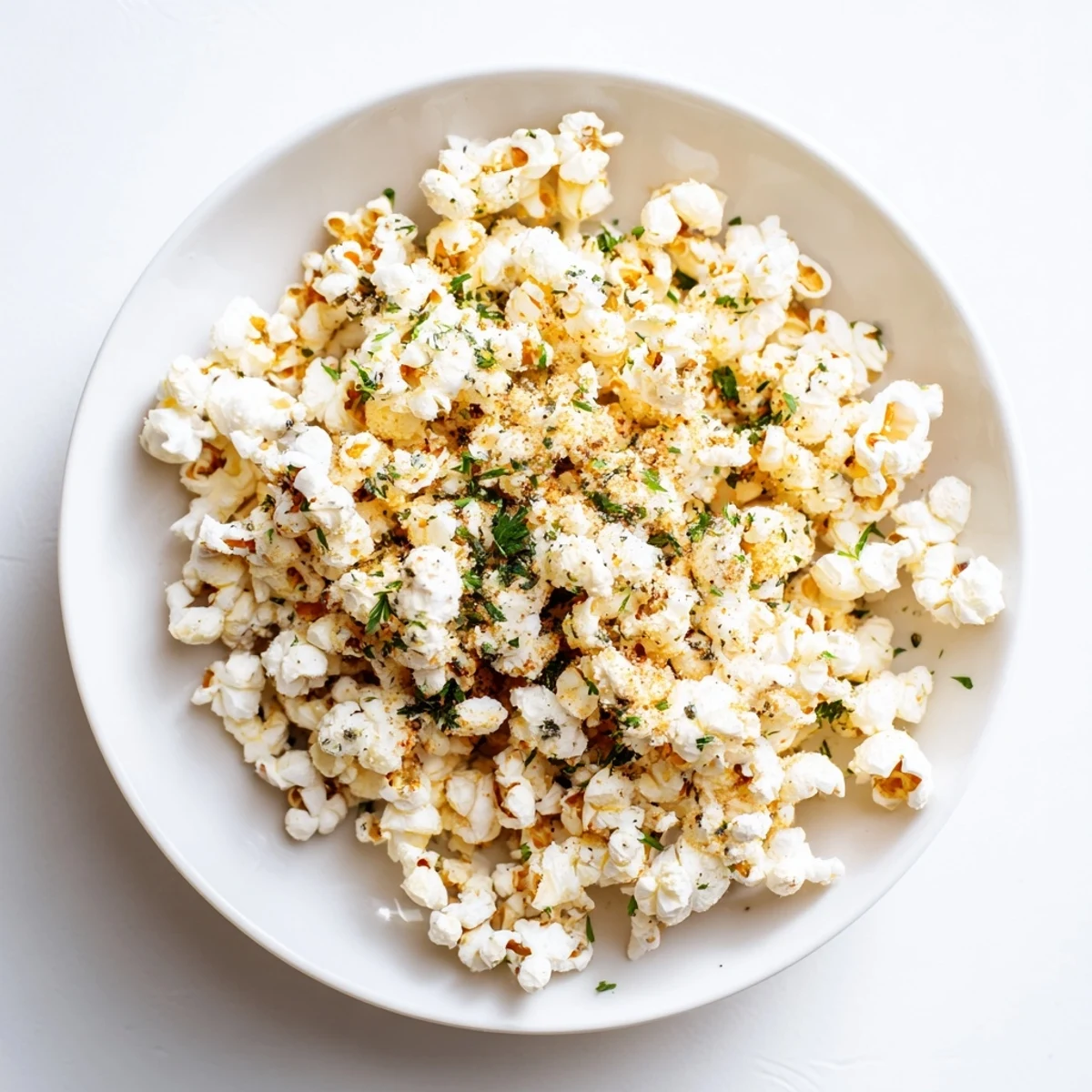 Freshly made Savoury Popcorn Mix, lightly dusted with Parmesan, ideal for sharing with friends and family.