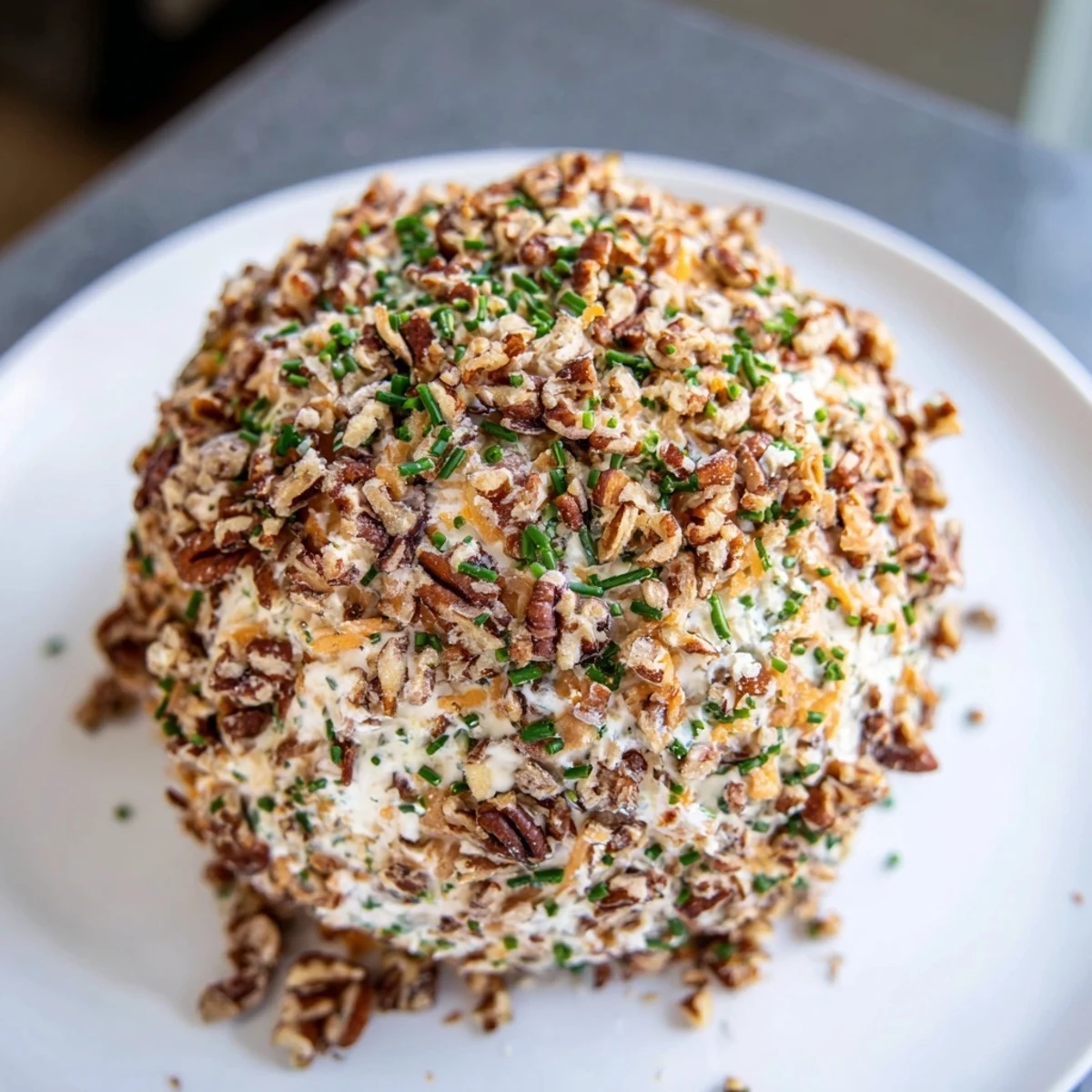 Imagine a perfectly formed Classic Cheese Ball with Ranch Seasoning, creamy and delicious for any party.
