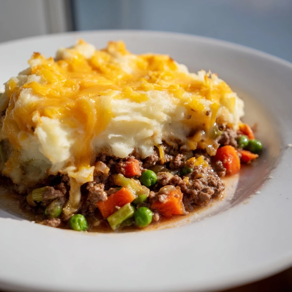 Budget Shepherds Pie Cheesy Topping