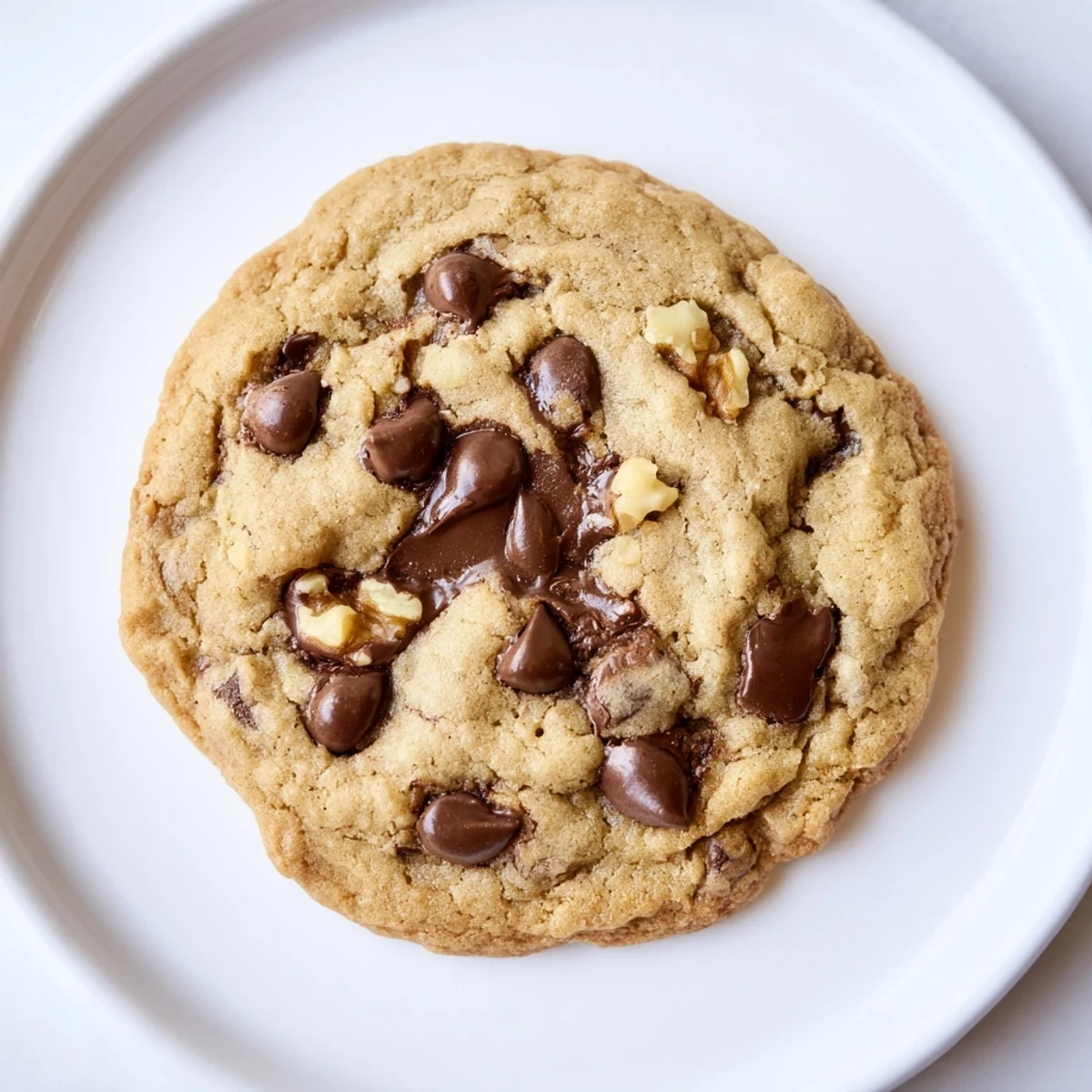 A stack of delicious Chewy Protein Chocolate Chip Cookies, perfect for a protein-packed, satisfying snack.