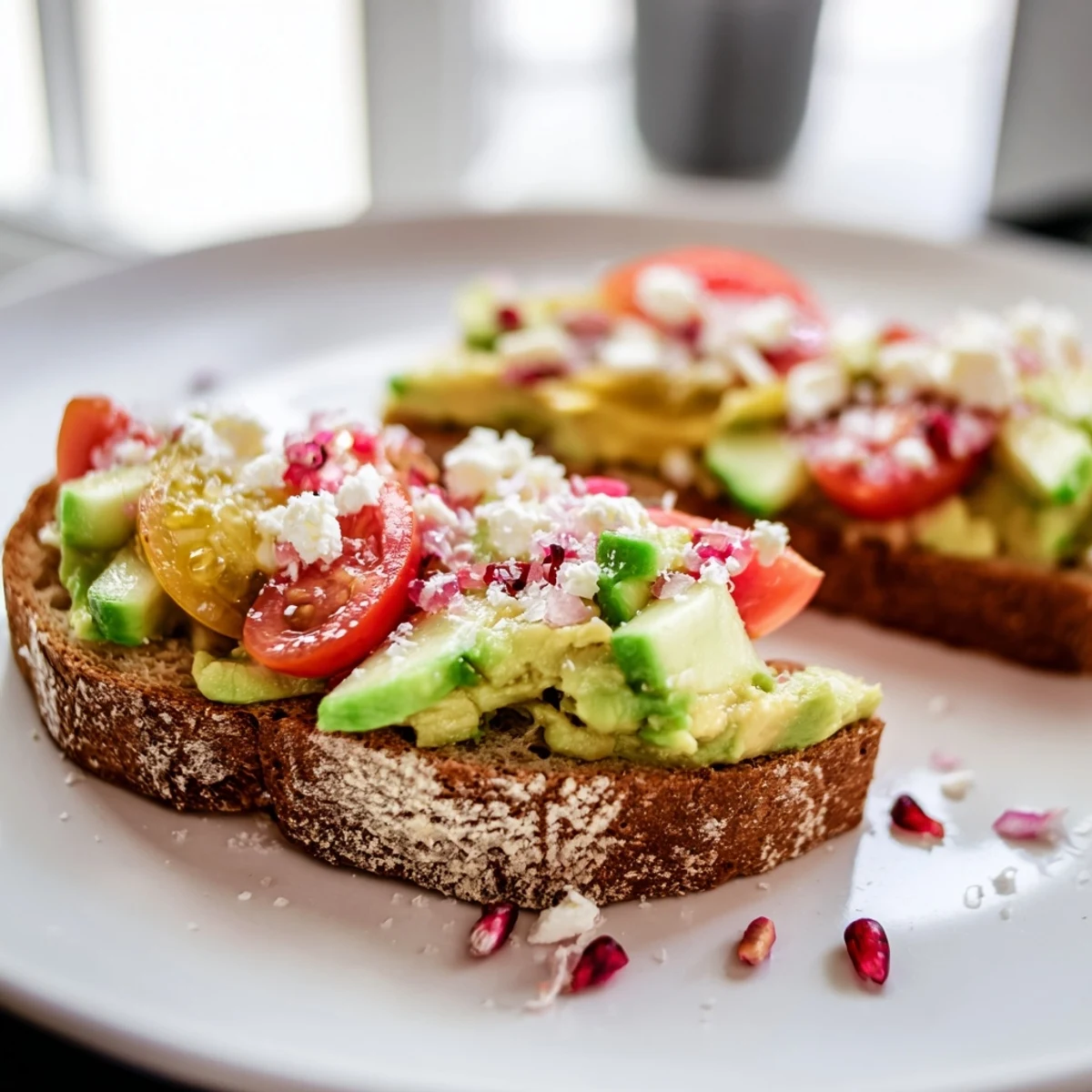 Creamy avocado spread awaits on this Express Holiday Avocado Toast Bar, ready for festive toppings.
