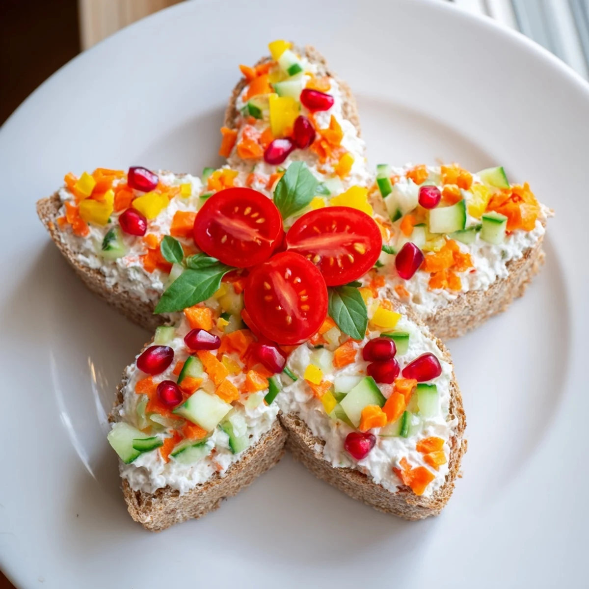Freshly made, star-shaped Crown Jewels Sandwiches, perfect for a festive snack, ready to enjoy.