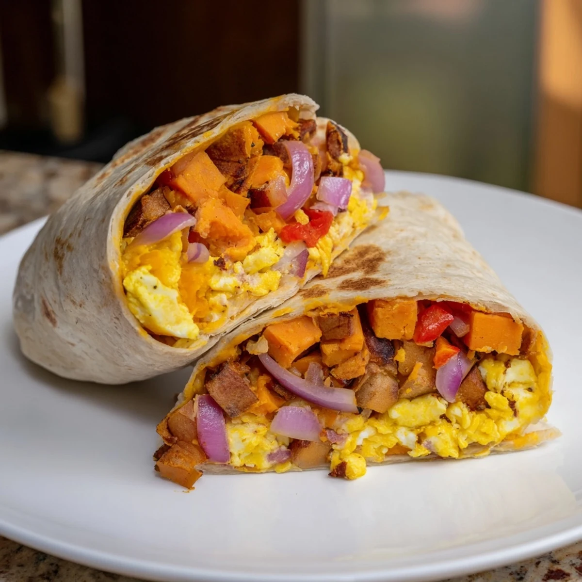 Sweet Potato Breakfast Burritos