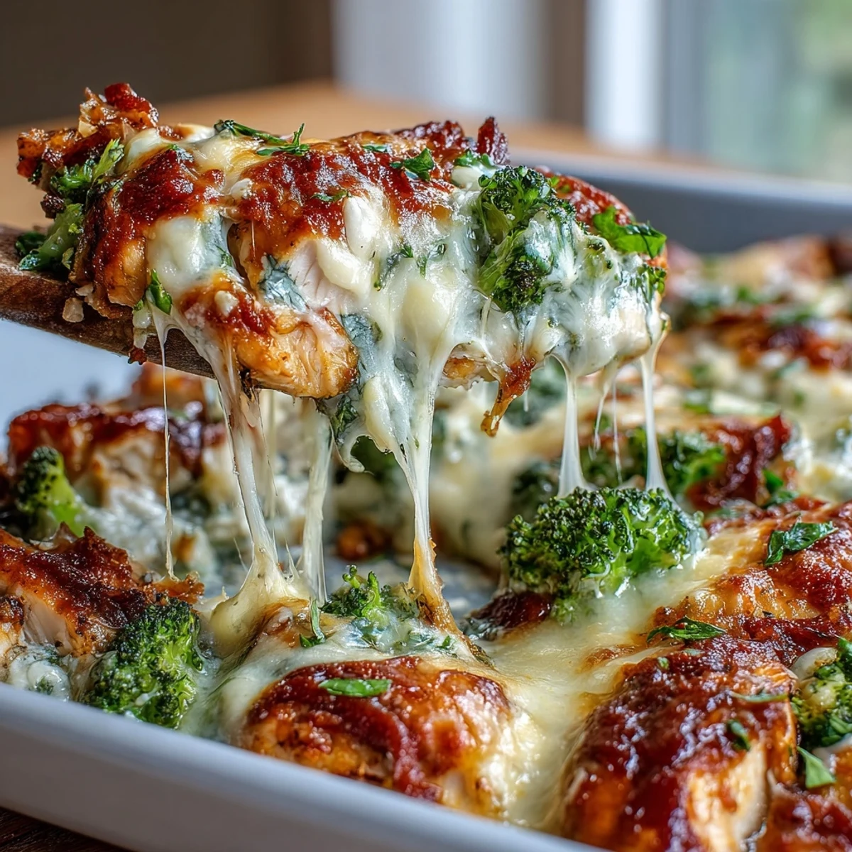Golden, bubbly cheddar cheese melts over ranch-seasoned chicken breasts and crisp-tender broccoli on a sheet pan.
