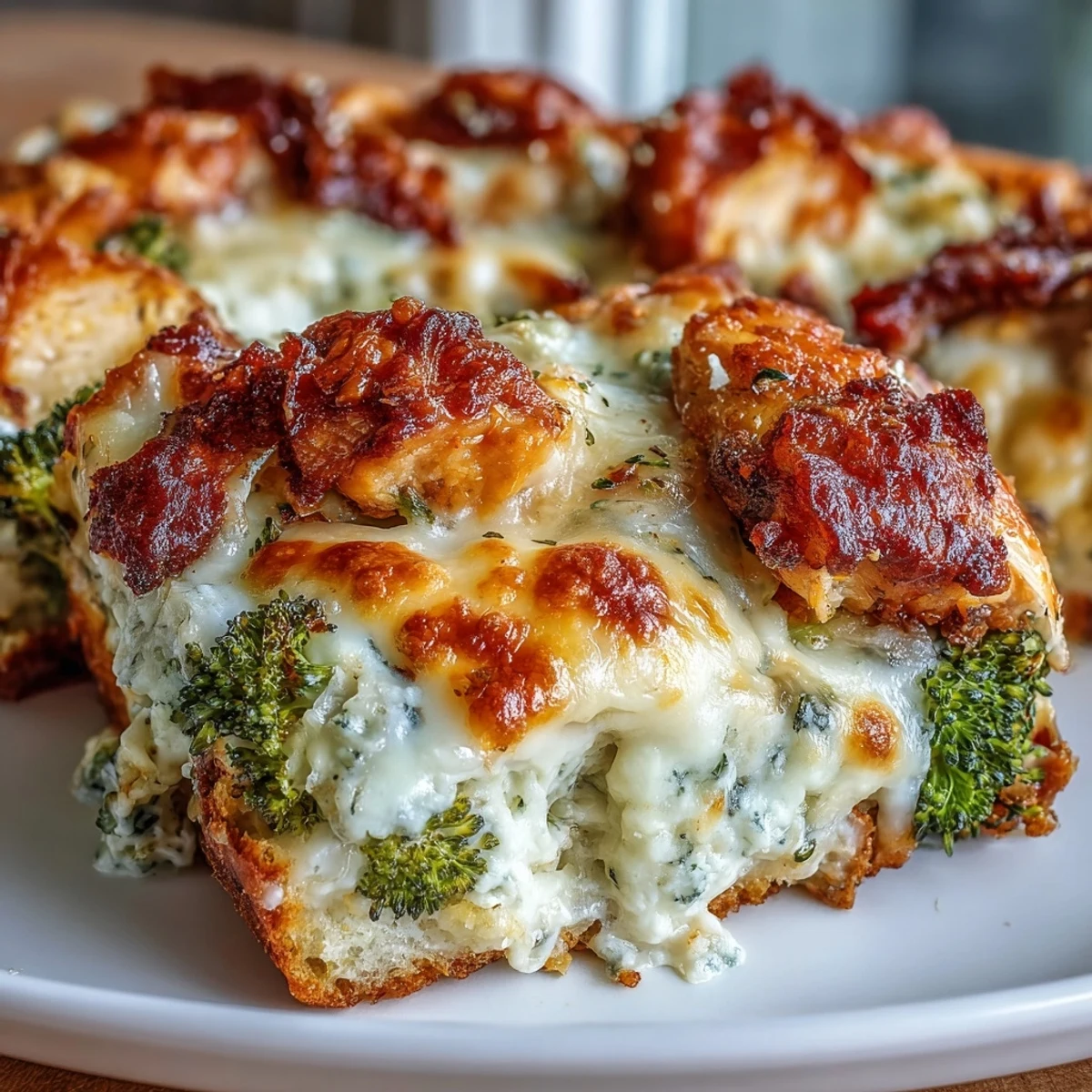 Family-style Ranch Chicken & Broccoli Sheet Pan Melt served on a sheet pan with golden bubbly cheese, ready to be enjoyed with salad.