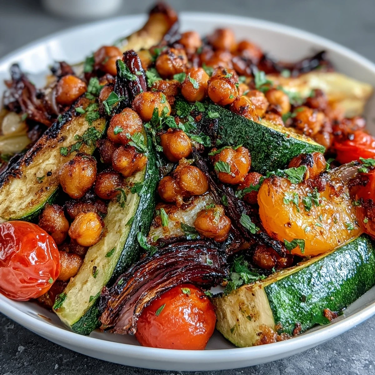 Lemon Garlic Roasted Vegetables