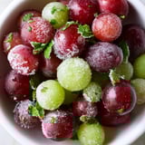 Vibrant image of frozen grapes: a simple, tasty spa treat ready to chill you down.