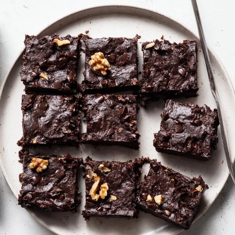 Rich, fudgy Zero-Waste Brownies made with nut-milk pulp and chocolate chips.  