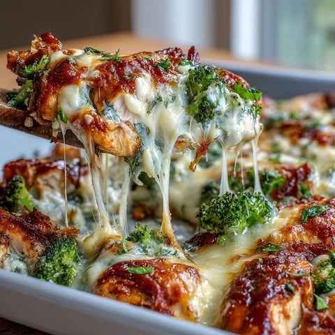 Golden, bubbly cheddar cheese melts over ranch-seasoned chicken breasts and crisp-tender broccoli on a sheet pan.