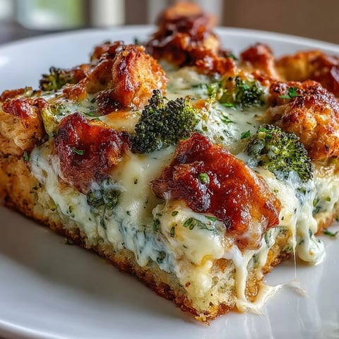 Golden Ranch Chicken & Broccoli Sheet Pan Melt featuring bubbling sharp cheddar cheese over roasted chicken and crisp green broccoli florets.