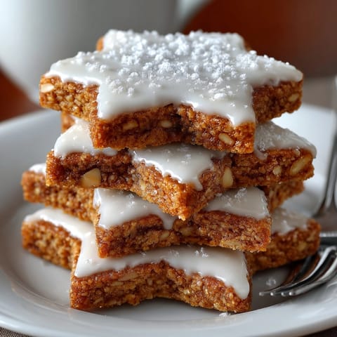 Freshly baked Cinnamon Star Cookies Glaze with a crisp texture, ready for festive gifting.