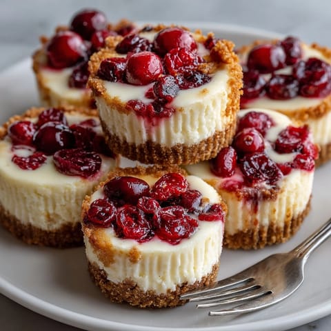These Cherry-Coded Cranberry Swirl Cheesecake Bites offer a burst of fresh flavors, perfect with a refreshing drink.