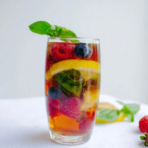 Bubbling kombucha-style home-brew mocktails, perfect for summer gatherings or refreshing sips.  