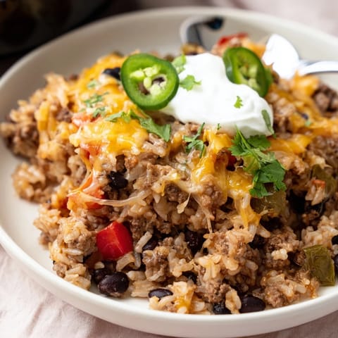 Tex-Mex Beef Rice Casserole #187