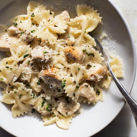 Mozzarella Garlic Butter Chicken Bowties #188