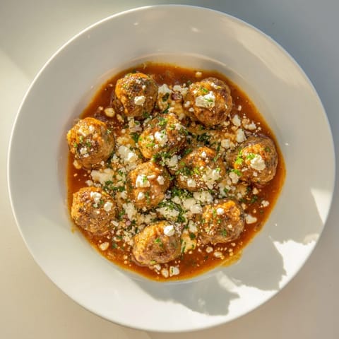 Instant Pot Greek Meatballs Lemon-Feta