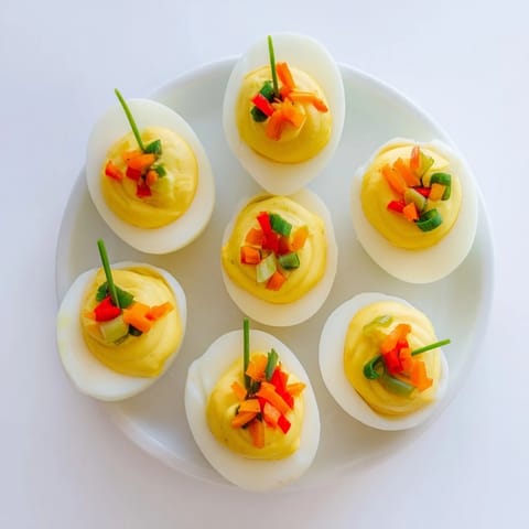Easy Festive Deviled Egg Ornaments