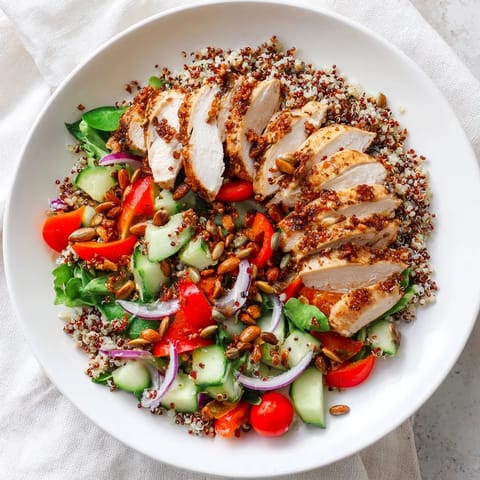 This gluten-free Crunchy Quinoa Chicken Salad features tender chicken and a zesty lemon dressing.
