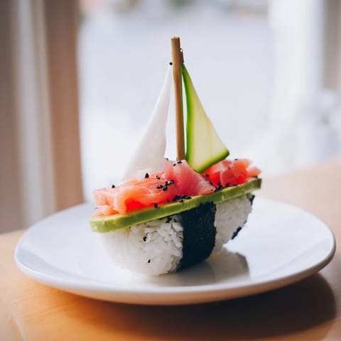 Sushi Sailboats at Sea