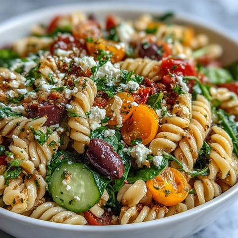 Summer Slim Greek Pasta Salad