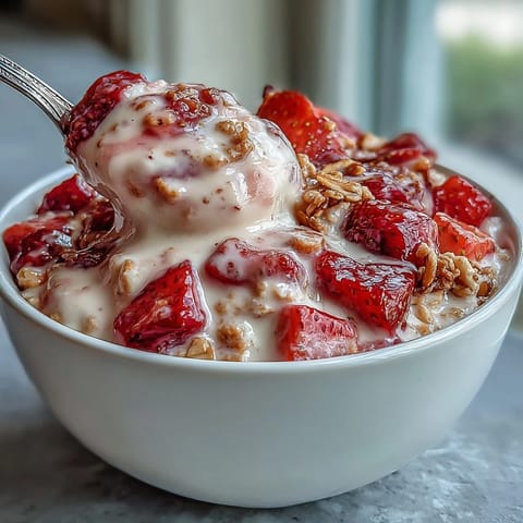 Strawberry Shortcake Overnight Oats