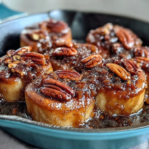 Soul Food Candied Yams Skillet with Brown Sugar syrup, tender yams glazed in buttery cinnamon spice, topped with crunchy pecans.