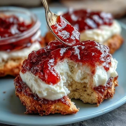 Clotted Cream Strawberry Thumbprints