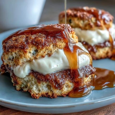 Dandelion Honey Scones Clotted Cream