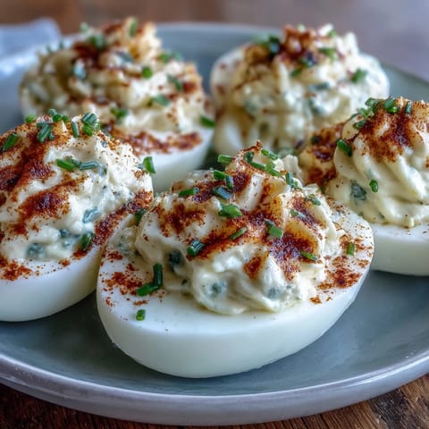 Classic Deviled Eggs Paprika Chives