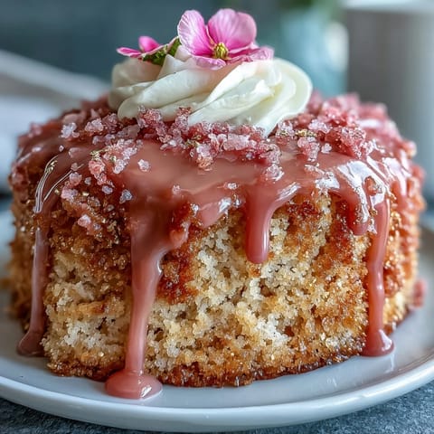 Delicate pink Bridal Shower Rosé Velvet Cake with elegant gold drip.
