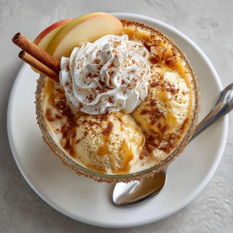 Refreshing Cream Soda Spiced Apple Pie Float, perfect dessert beverage for any autumn gathering.