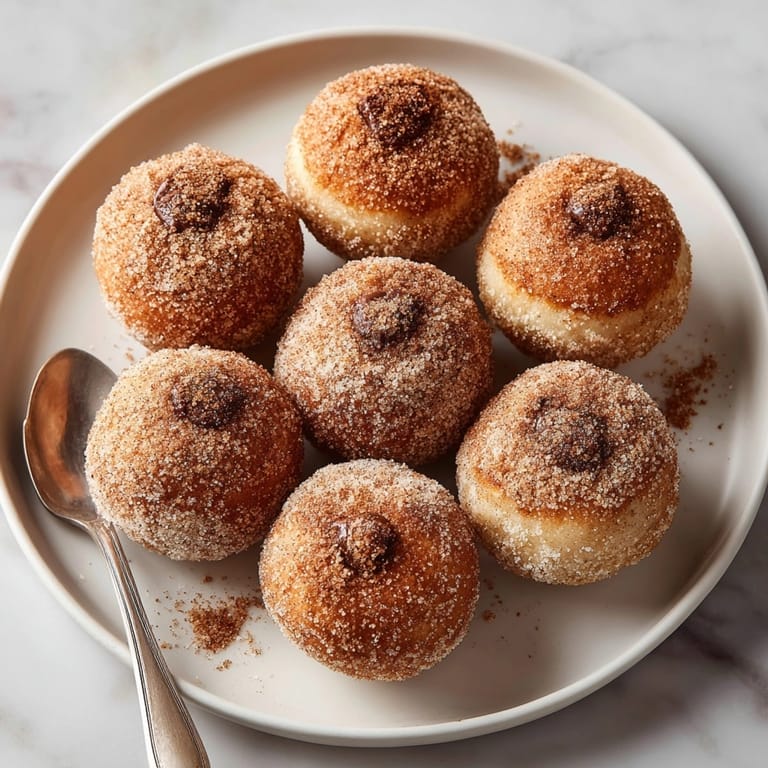 Freshly made air fryer Nutella donuts dusted with cinnamon sugar, perfect for an easy homemade dessert.