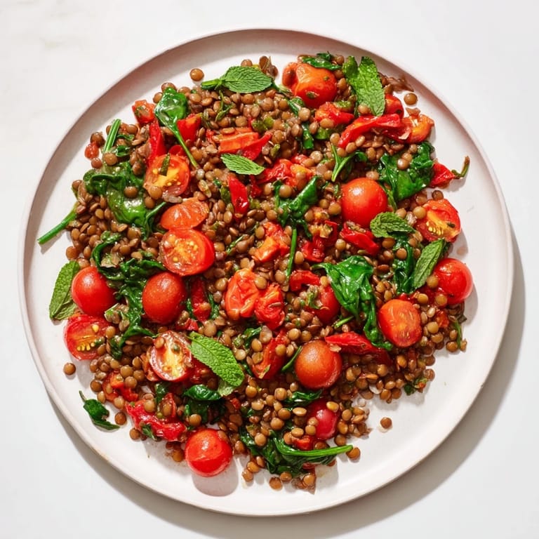 This Mediterranean Lentil-Tomato Skillet recipe offers a delicious, healthy meal, ready in under an hour.