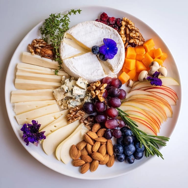 This Woodland Creature Cheese Platter features a delightful assortment of cheeses, nuts, and berries.