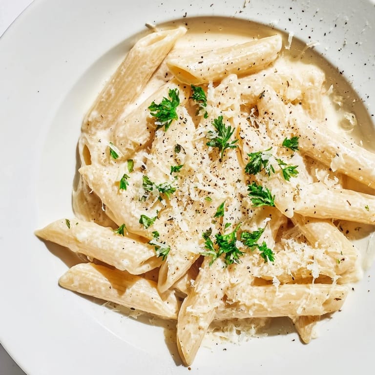 Enjoy the easy Creamy Milk Pasta One-Pot: perfectly cooked pasta coated in a luxurious, creamy milk sauce.