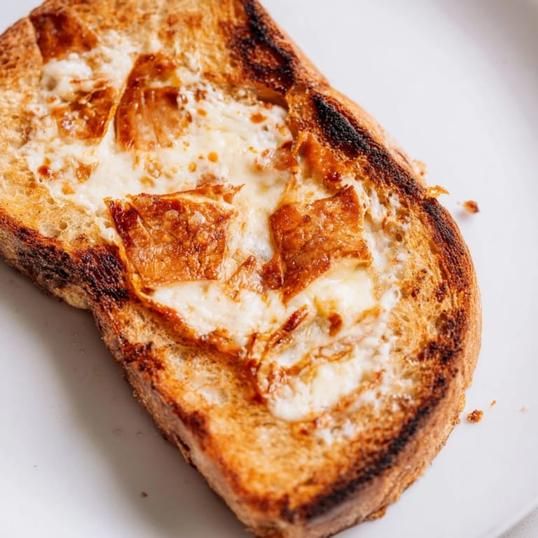 Close-up of a Vegan Bacon BLT Grilled Cheese, showing crispy edges, melted vegan cheese, and vibrant tomato and lettuce layers.