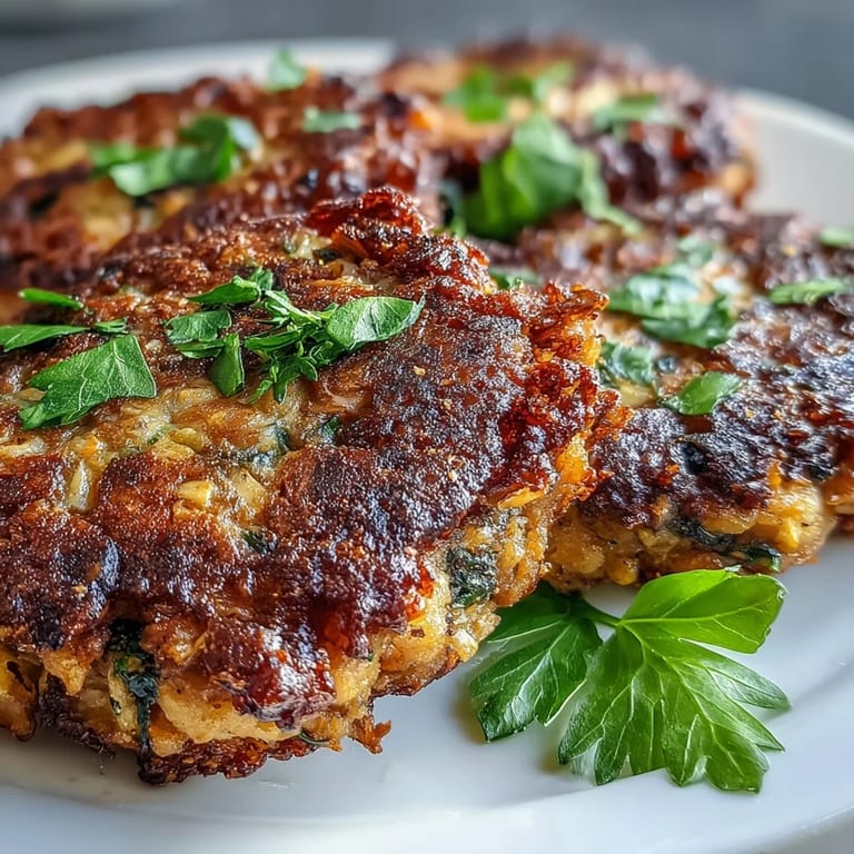 Freshly cooked Black-Eyed Pea Burger patties featuring mashed black-eyed peas, carrots, and herbs for a hearty vegetarian meal.
