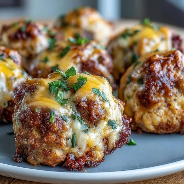 Freshly mixed Rotel Sausage Balls ready for baking, showing the moist texture with sausage, cheese, and drained tomatoes in a bowl.