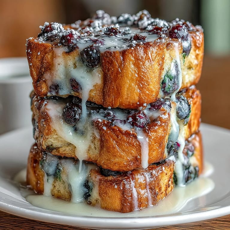 Sweet and tangy Lemon Blueberry Sourdough Pull-Apart Bread, perfect for sharing, with bright citrus glaze and bursts of fresh berries.