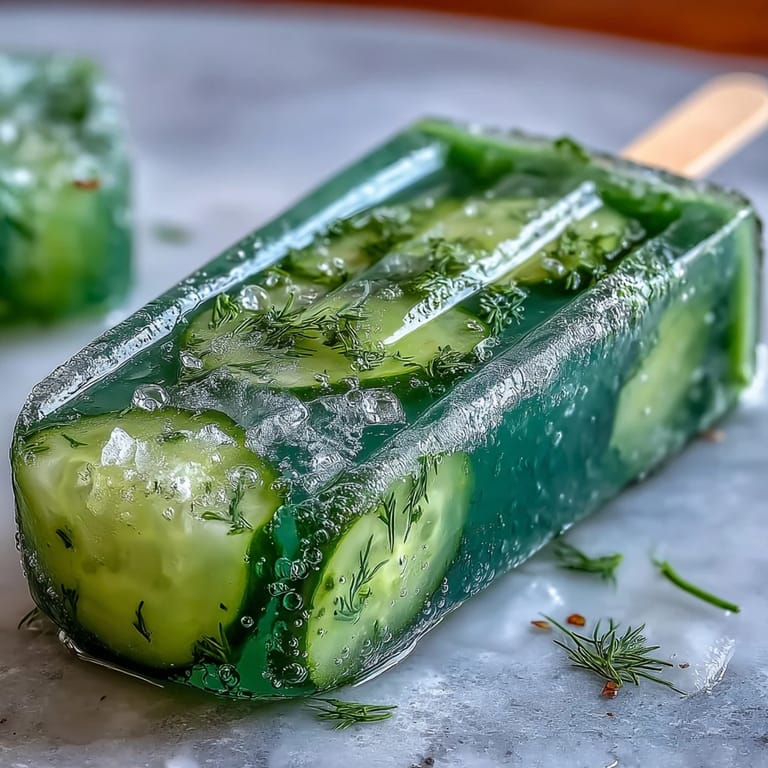 Enjoy these easy, viral pickle juice popsicles, a unique frozen American dessert treat.