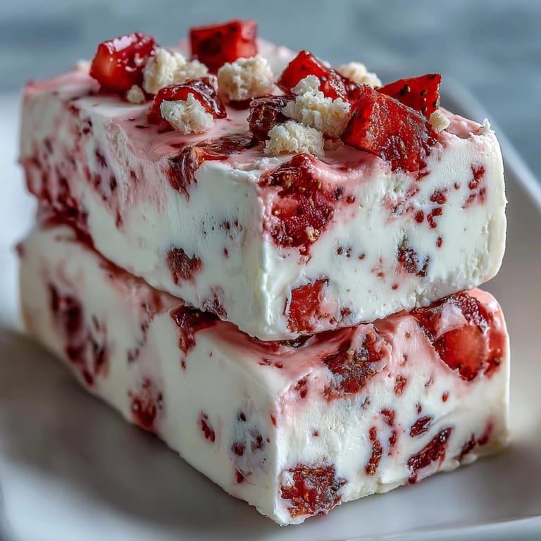 Frozen yogurt bark bursting with strawberries and crunchy shortbread, ready to enjoy.
