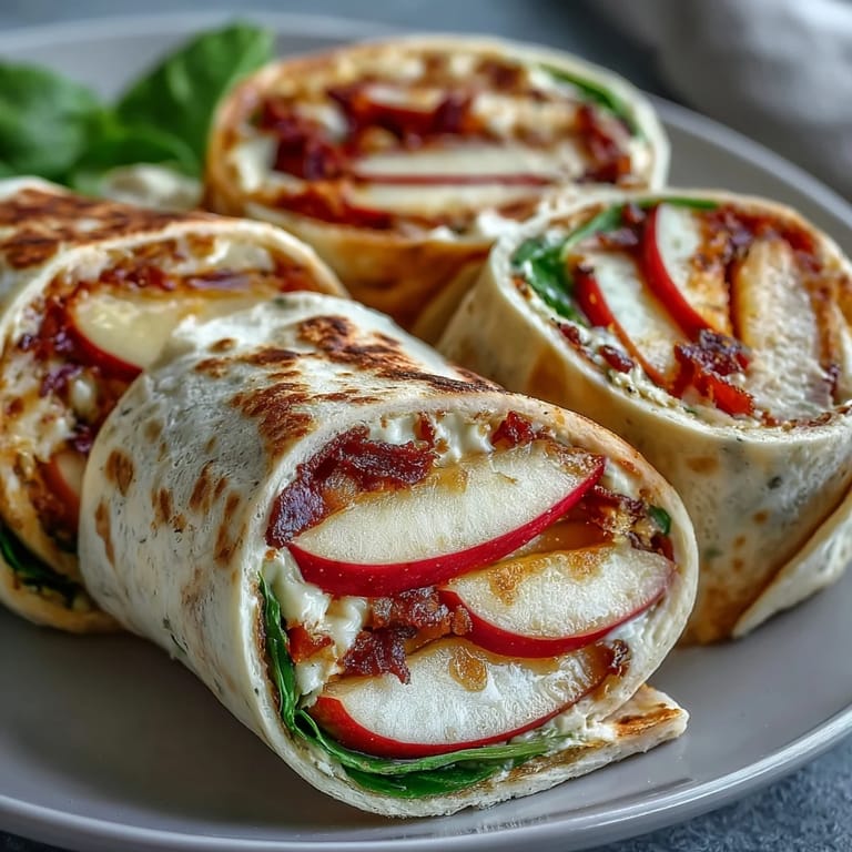 Bright and colorful apple cheddar turkey pinwheels, a healthy snack.