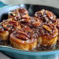 Soul Food Candied Yams Skillet with Brown Sugar syrup, tender yams glazed in buttery cinnamon spice, topped with crunchy pecans.